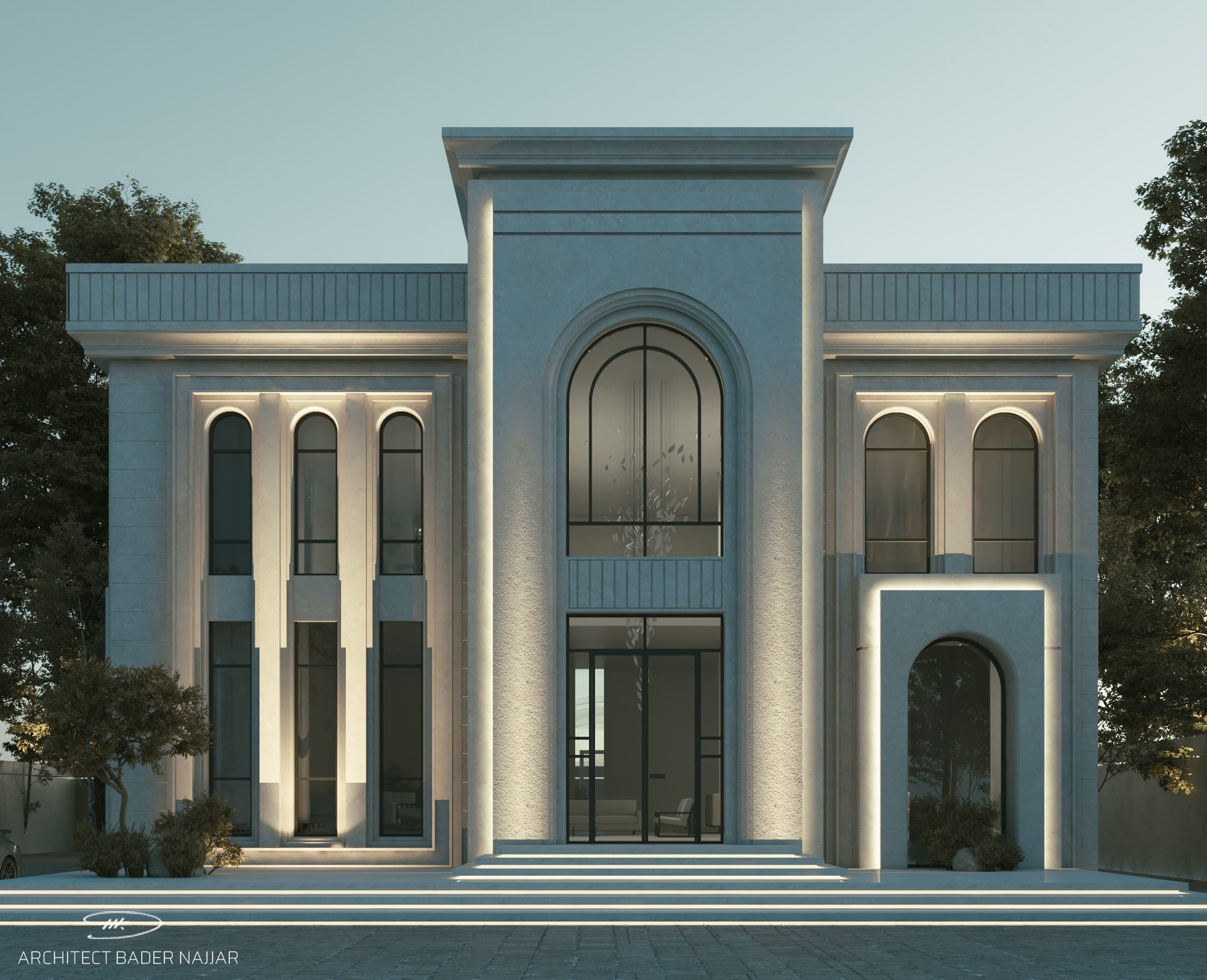 The Classic Villa by Vectra Design Studio, night view